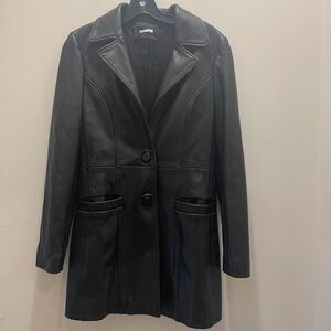 Reformation Heavy Leather Jacket Coat